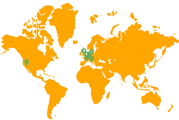 World map showing where our consultants are present.